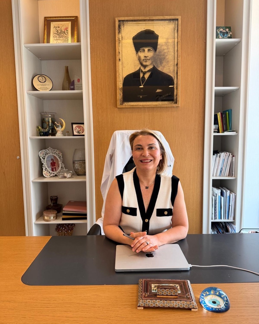 Prof. Dr. Başak Yalçın at her dermatology practice in Çankaya, Ankara